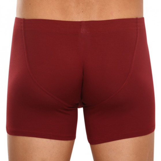 Boxershorts til mænd Styx long klassisk gummi burgundy (F1060)