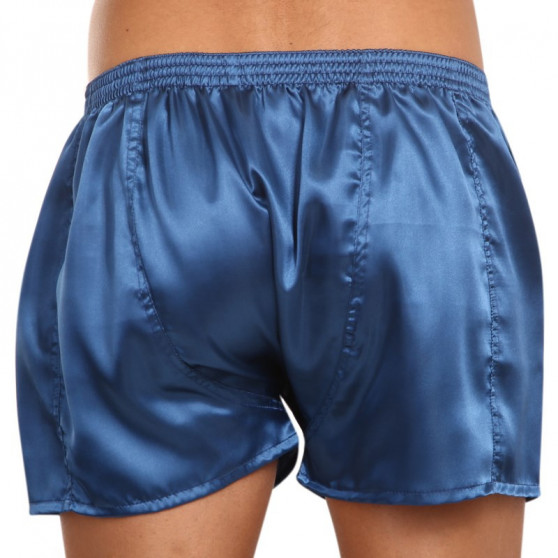 Boxershorts til mænd Styx klassisk gummi satin mørkeblå (C664)