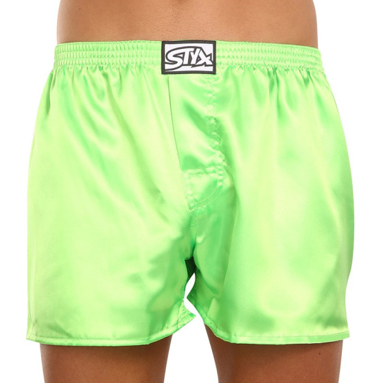 Boxershorts til mænd Styx klassisk gummi satin green (C1069)