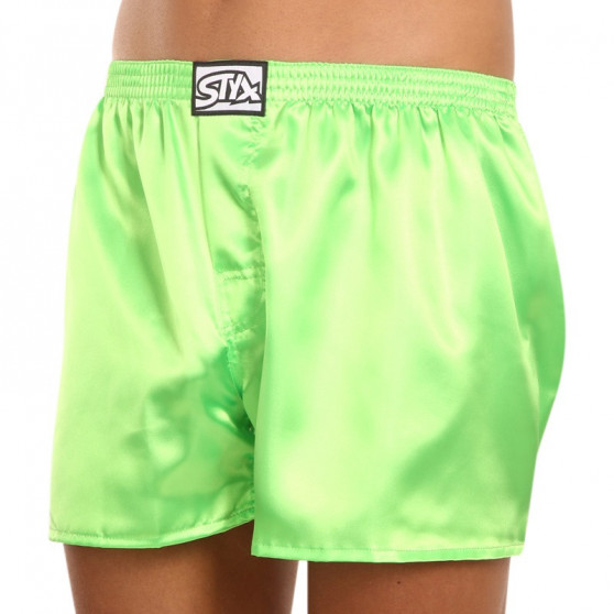 Boxershorts til mænd Styx klassisk gummi satin green (C1069)