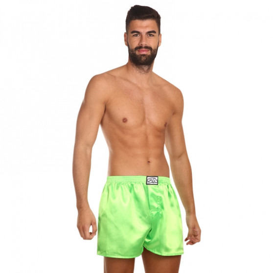 Boxershorts til mænd Styx klassisk gummi satin green (C1069)