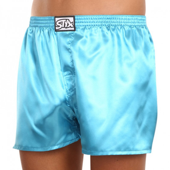 Boxershorts til mænd Styx klassisk gummi satin blue (C967)