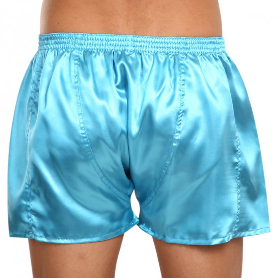 Boxershorts til mænd Styx klassisk gummi satin blue (C967)