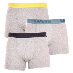 3PACK Boxershorts til mænd Levis grå (905045001 015)