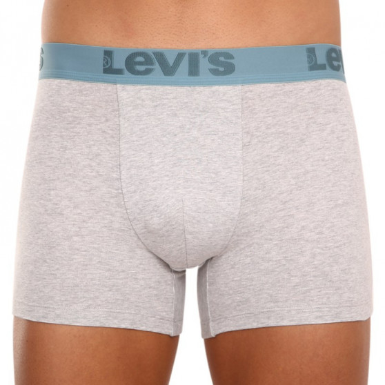 3PACK Boxershorts til mænd Levis grå (905045001 015)