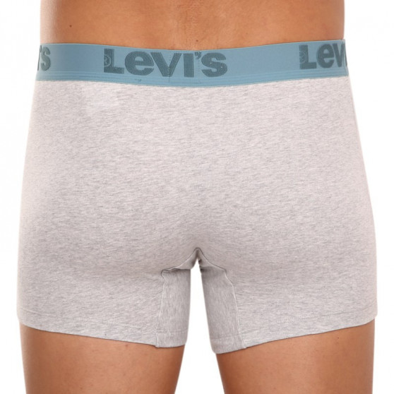 3PACK Boxershorts til mænd Levis grå (905045001 015)