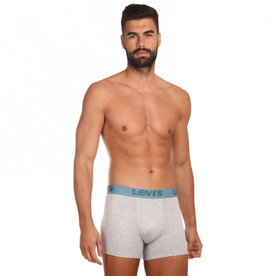 3PACK Boxershorts til mænd Levis grå (905045001 015)