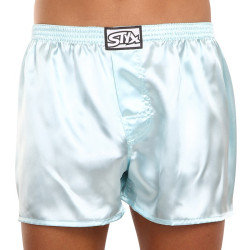 Boxershorts til mænd Styx klassisk gummi satin lyseblå (C688)