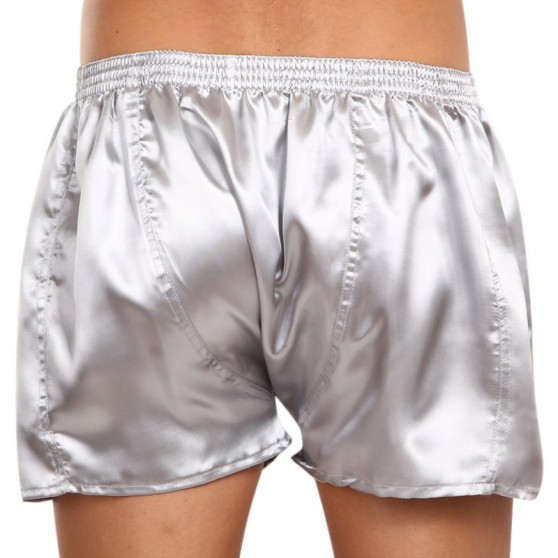 Boxershorts til mænd Styx klassisk gummi satin mørkegrå (C1063)