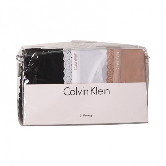 3PACK G-streng til kvinder Calvin Klein flerfarvet (QD3802E-FIY)