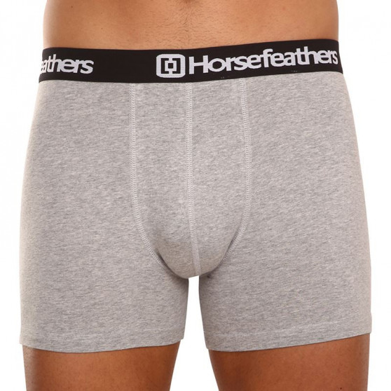 3PACK Boxershorts til mænd Horsefeathers Dynasty heather grey (AM067C)