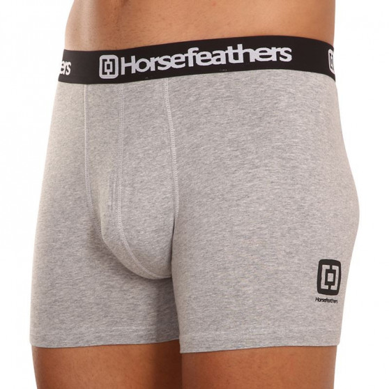 3PACK Boxershorts til mænd Horsefeathers Dynasty heather grey (AM067C)