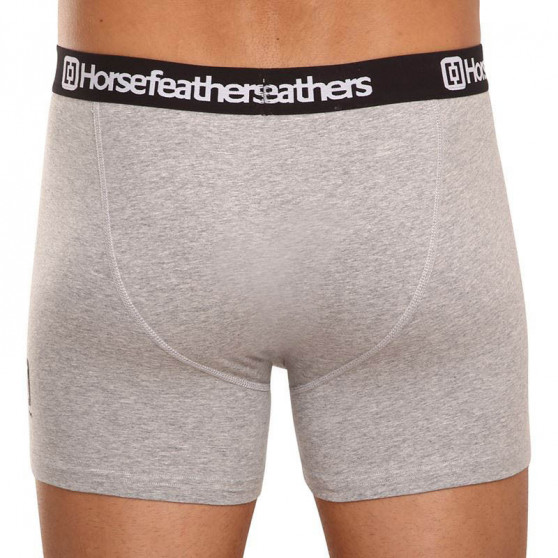 3PACK Boxershorts til mænd Horsefeathers Dynasty heather grey (AM067C)