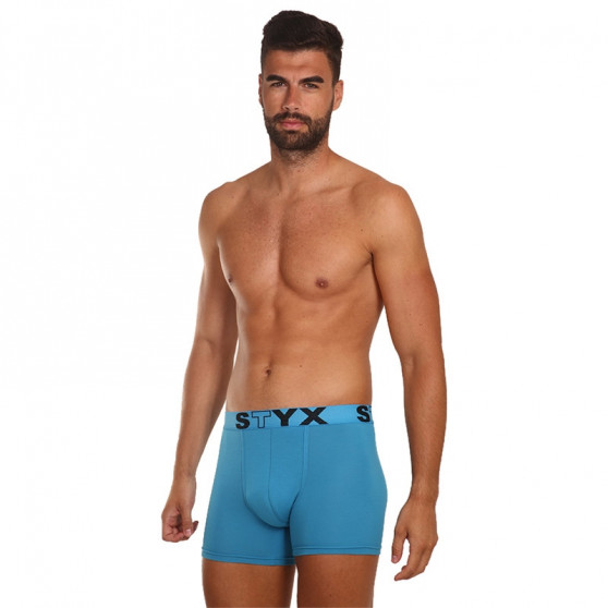 3PACK Boxershorts til mænd Styx lang sport gummi blå (U9676869)