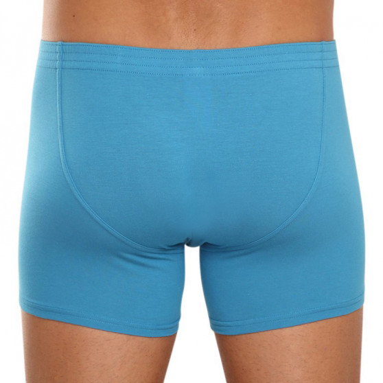 3PACK Boxershorts til mænd Styx lang klassisk gummi blå (F9676869)