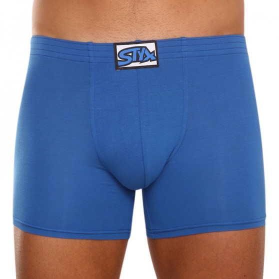 3PACK Boxershorts til mænd Styx lang klassisk gummi blå (F9676869)