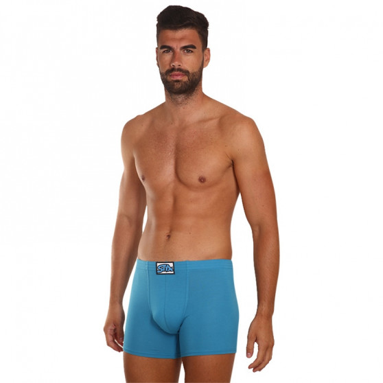 3PACK Boxershorts til mænd Styx lang klassisk gummi blå (F9676869)