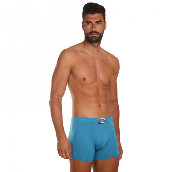 3PACK Boxershorts til mænd Styx lang klassisk gummi blå (F9676869)