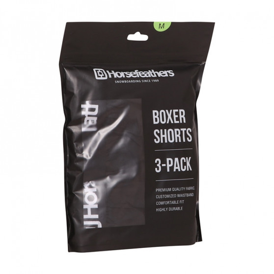 3PACK Boxershorts til mænd Horsefeathers Frazier sort (AM096A)