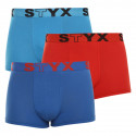 3PACK Boxershorts til mænd Styx sportselastik flerfarvet (G9676964)