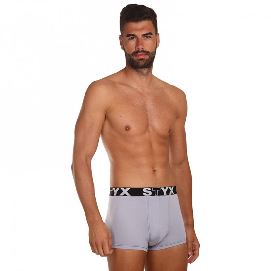 3PACK Boxershorts til mænd Styx sport gummi grå (G10676767)