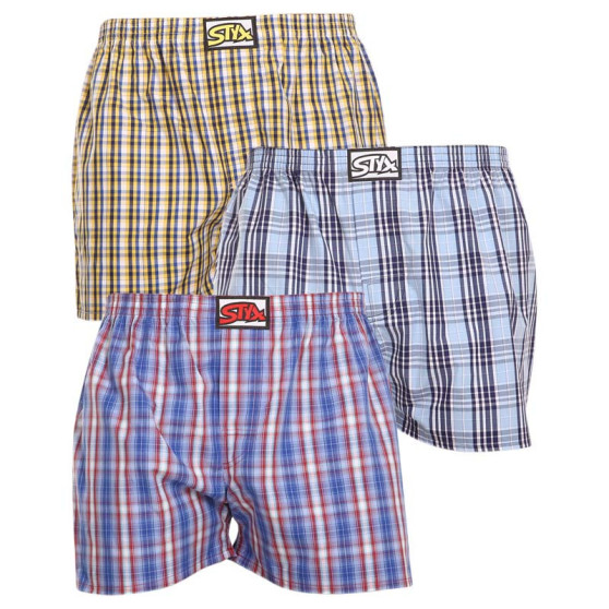 3PACK Boxershorts til mænd Styx classic elastic flerfarvet (A1040710)