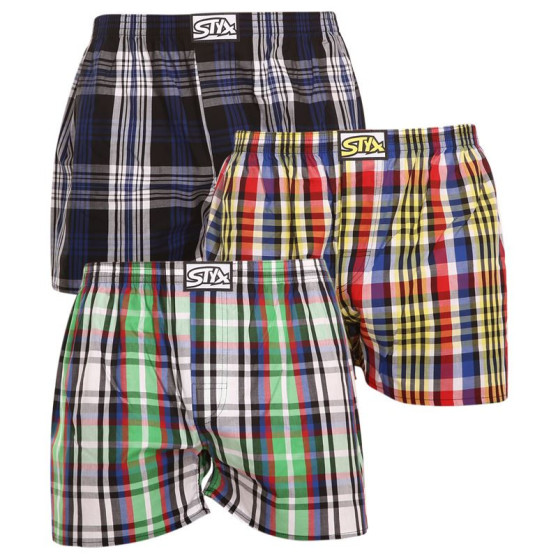 3PACK Boxershorts til mænd Styx classic elastic flerfarvet (A8333840)