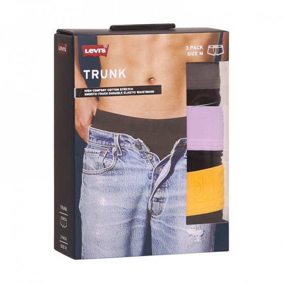 3PACK Boxershorts til mænd Levis sort (905042001 016)