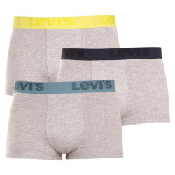 3PACK Boxershorts til mænd Levis grå (905042001 015)