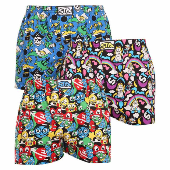 3PACK Boxershorts til mænd Styx art klassisk gummi flerfarvet (A11555850)