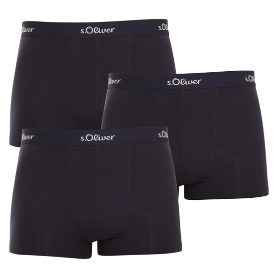 3PACK Boxershorts til mænd S.Oliver mørkeblå (JH-34B-31184142)