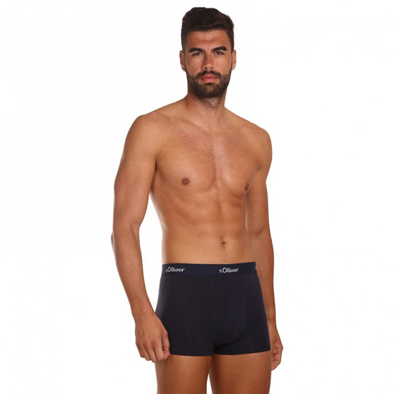 3PACK Boxershorts til mænd S.Oliver mørkeblå (JH-34B-31184142)