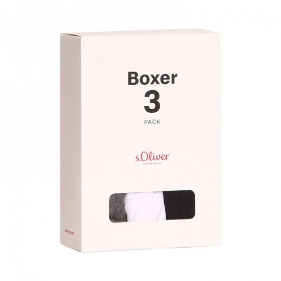 3PACK Boxershorts til mænd S.Oliver flerfarvet (JH-34B-23757453)