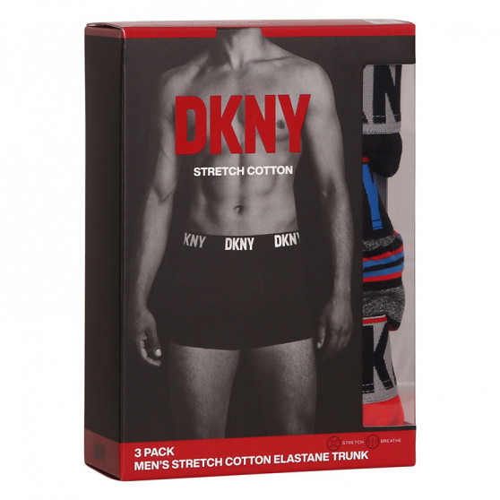 3PACK Boxershorts til mænd DKNY Elkins flerfarvet (U5_6659_DKY_3PKA)