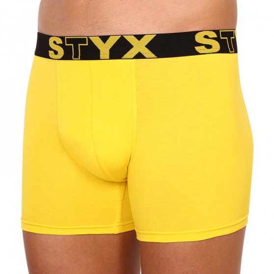 Boxershorts til mænd Styx lang sportselastik gul (U1068)