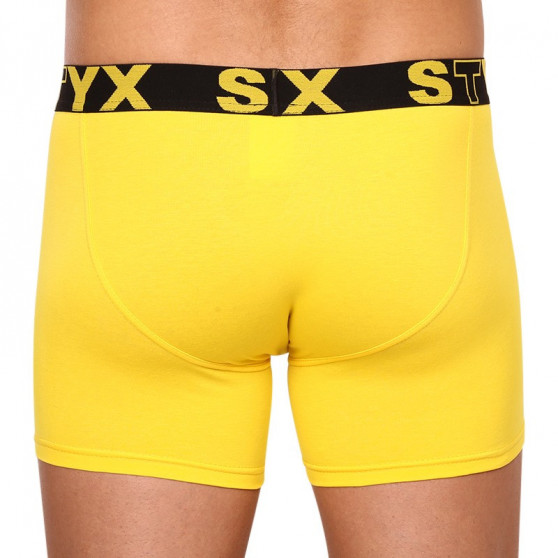 Boxershorts til mænd Styx lang sportselastik gul (U1068)