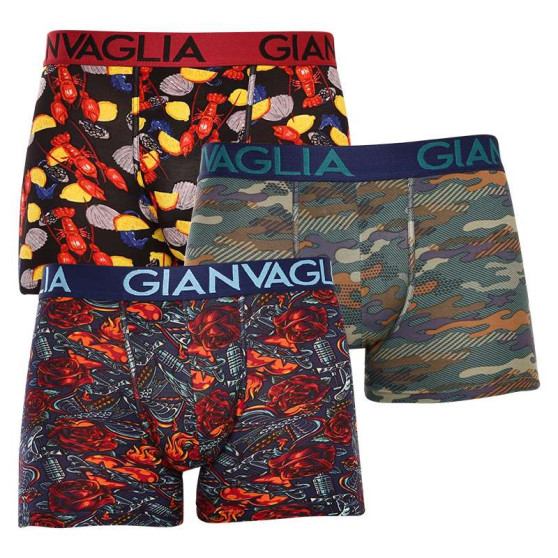 3PACK Boxershorts til mænd Gianvaglia flerfarvet (GVG-5506)