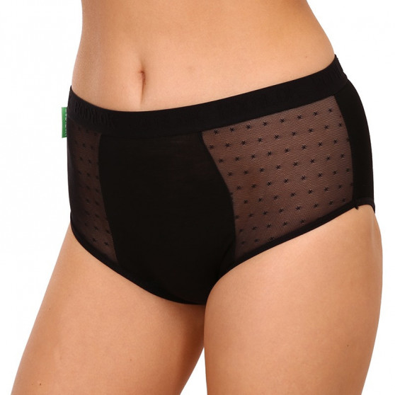 Bodylok Menstruationstrusser Bamboo Hi-Waist Black Medium Menstruation (BD22044)