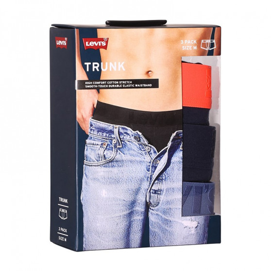 3PACK Boxershorts til mænd Levis sort (905042001 017)