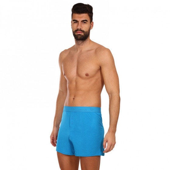 Boxershorts til mænd Gino bambus blå (75195)