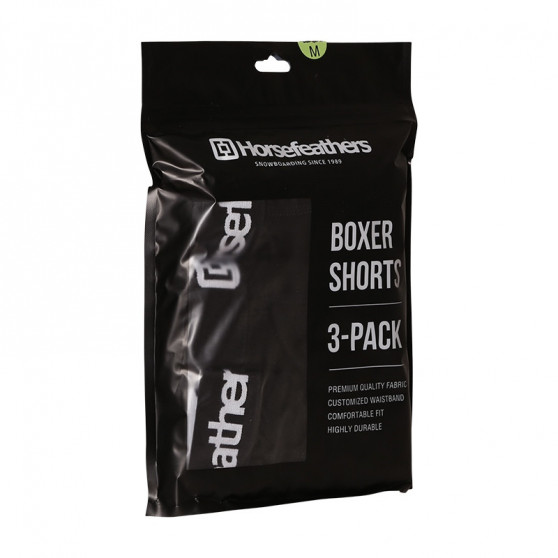 3PACK Boxershorts til mænd Horsefeathers Dynasty long (AM195A)