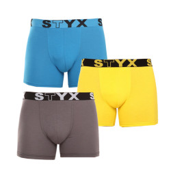 3PACK Boxershorts til mænd Styx lang sportselastik flerfarvet (U9696863)