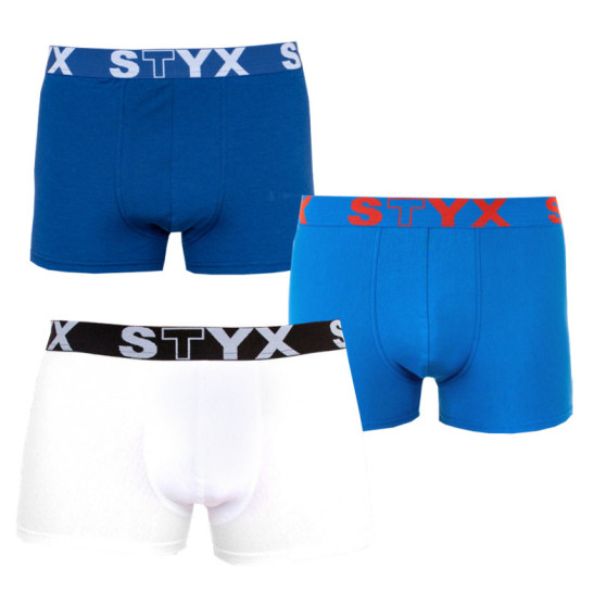 3PACK Boxershorts til mænd Styx sports elastik overstørrelse flerfarvet (R9676861)