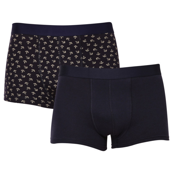 2PACK Boxershorts til mænd Molvy blå (MP-1068-BEU)