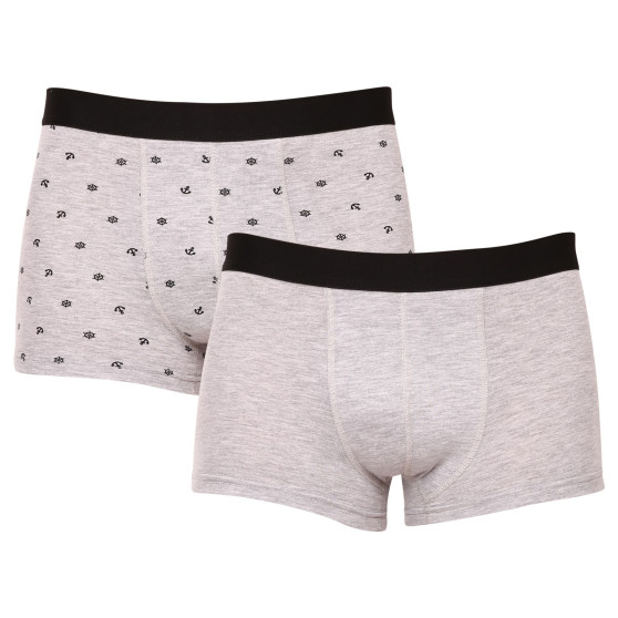 2PACK Boxershorts til mænd Molvy grå (MP-1071-BEU)