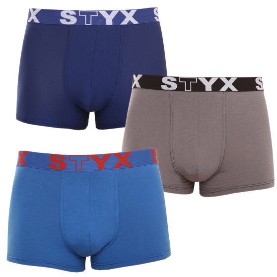 3PACK Boxershorts til mænd Styx sportselastik flerfarvet (G9676863)