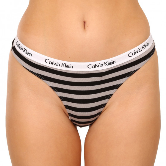 3PACK G-streng til kvinder Calvin Klein overstørrelse flerfarvet (QD3800E-658)