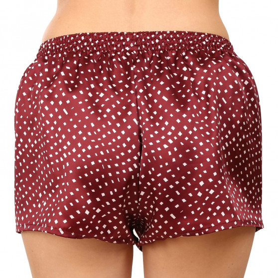 Dameshorts Styx klassisk gummi satin rød (L681)