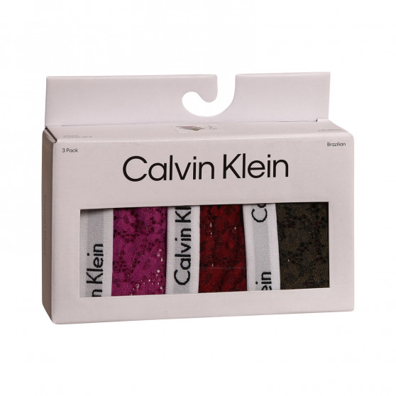 3PACK Brasilianske trusser til kvinder Calvin Klein flerfarvet (QD3925E-6VY)