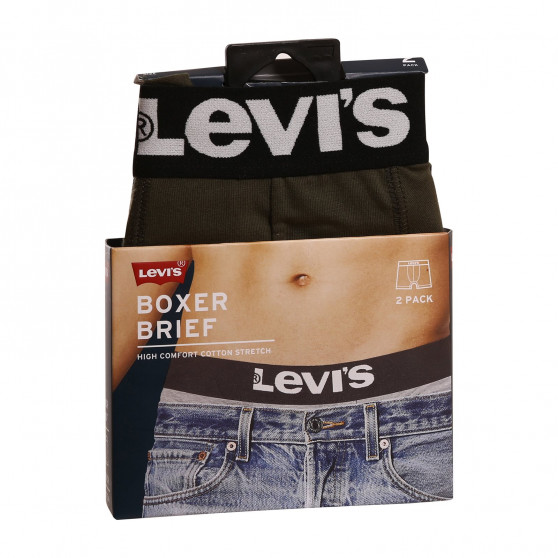 2PACK Boxershorts til mænd Levis grøn (905001001 011)